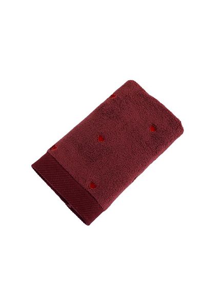 Hobby Lubow Love Fuchsia Red Embroidered 50x90 Set of 6 Towels
