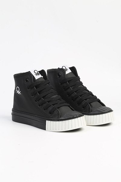 Benetton ®| BN-30560 - 3114 Black White - Children's Sports Shoes