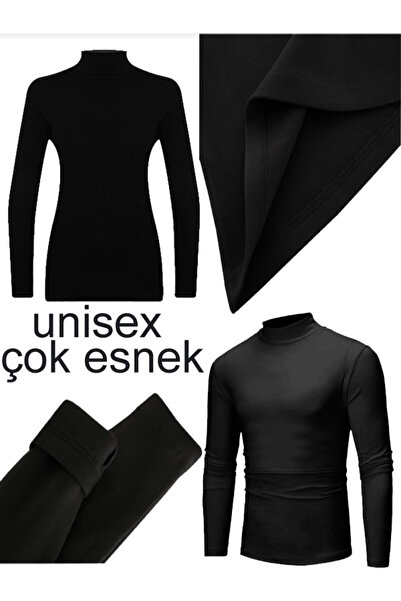 AŞAR MODA TEKSTİL Unisex Long Sleeve Basic Body - Half Turtleneck, Hoodie