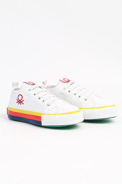 Benetton ® |   BN-30440 - 3394 Alb Roșu - Pantofi sport pentru copii