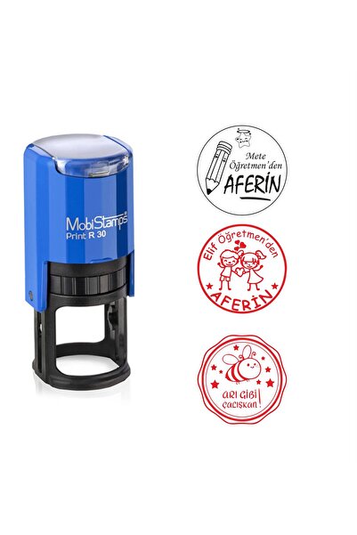 BENİMSER REKLAM Kendinden Mürekkepli Öğretmen Kaşeleri Yuvarlak Kaşe