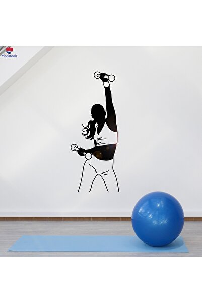 Modatools Yatak Odası Duvar Sticker Spor Salonu Fitness Spor Kadın Seksi Kız ...