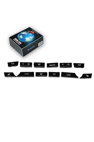 İDEAL OTOMOTİV Bmw 5 F10 F11 Klima Kontrol Tuş Düğme Kapak Seti- 12 Düğme - O...