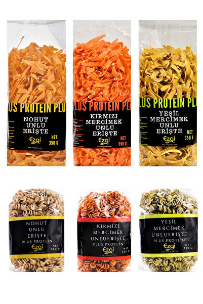 EZGİ GIDA Süper Ekonomik Vegan Bakliyat Unlu Makarna Seti 2100 G