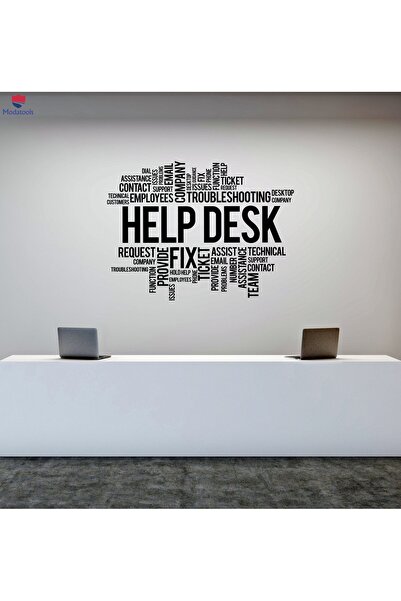 Modatools Ofis Çalışma Odası Duvar Sticker Yardım Masası İş Ofisi Şirket Uzay Çıkartmaları