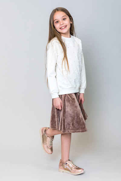 incity Кадифена пола за момиче с волани