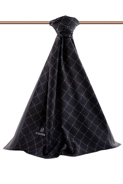 Vissona Γυναικείο σάλι Luxury Medina Silk Μαύρο