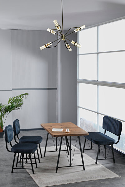 Mygusi Hayat 70x110 Atlantik, Mutfak Masası Takımı, Yemek Masası, 2 Sandalye ...