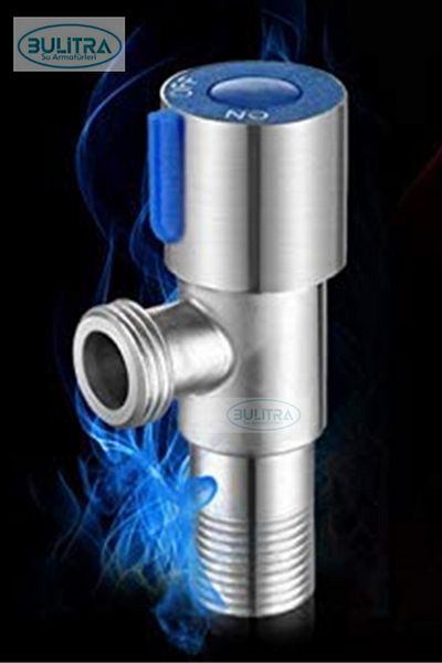 BULİTRA Su Armatürleri Intermediate Faucet - Hot and Cold Inlet Bathroom Stop Valve, Kitchen Sink (in 1/2 Out 3/8)