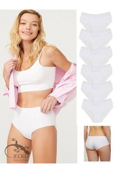 GECKO COLLECTION Γυναικεία εσώρουχα Gecko High Waist Cut Laser Recovery No Trace 6 τμχ.