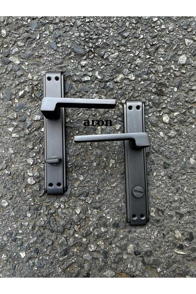 ARON SOFUOĞLU PRISM MODEL LUX ANKA WITH MIRROR (MATT ANTHRACITE) BATHROOM-WC (RIGHT) DOOR HANDLE ALUMINUM / STEEL