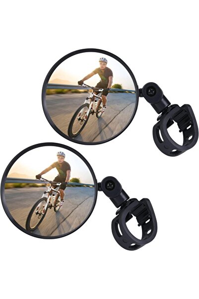 2PCS Wide Angle Bicycle -Scooter Handlebar Mirror - Rearview Mirror Bicycle Accessory Bicycle Mirror