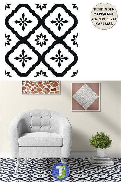 Technojet 1adet Kendinden Yapışkanlı Modern Tasarımlı Mutfak Banyo Zemin Duvar Kaplama Pvc 30cm×30cm