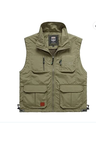 BAŞARI TAKTİKAL Açık Yeşil Yelek Nefes Alan Hızlı Kuruyan Çok Cepli