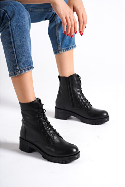 Deri Expres Δερμάτινο Γυναικείο Μποτάκι Καθημερινό KCM-0035