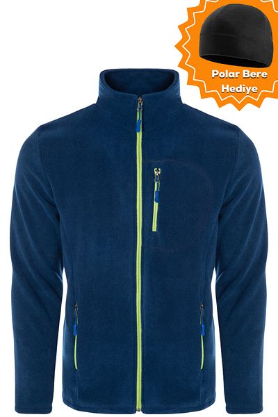 GHASSY CO. Men's Pro Windproof 5-Pocket Outdoor Full Zipper Fleece Jacket