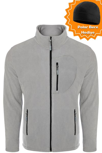 GHASSY CO. Men's Pro Windproof 5-Pocket Outdoor Full Zipper Fleece Jacket