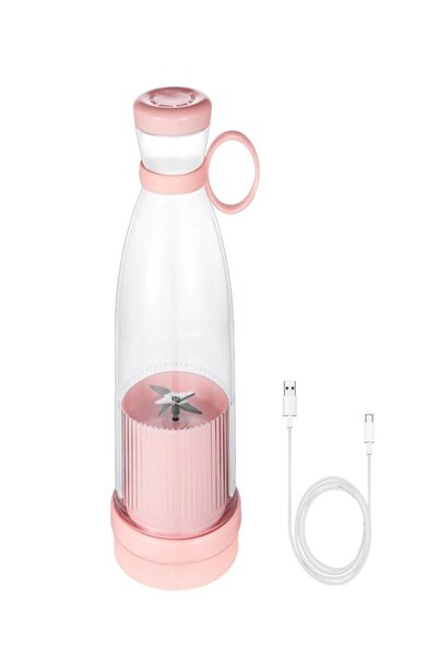 Genel Markalar Mini Juice Taşınabilir Blender Plastik Şişe Smoothie Milkshake Usb Şarj Edilebilir 420 Ml.