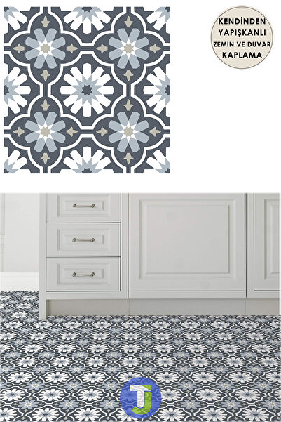 Technojet 1adet Kendinden Yapışkanlı Modern Tasarımlı Mutfak Banyo Zemin Duvar Kaplama Pvc 30cm×30cm