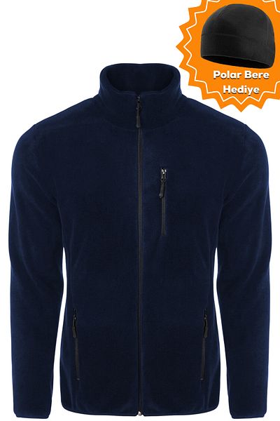 GHASSY CO. Men's Pro Windproof 5-Pocket Outdoor Full Zipper Fleece Jacket