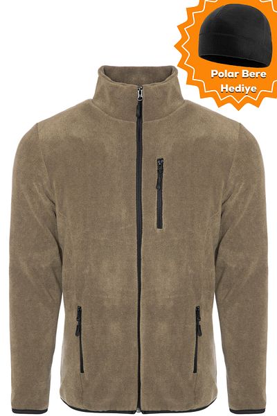 GHASSY CO. Men's Pro Windproof 5-Pocket Outdoor Full Zipper Fleece Jacket