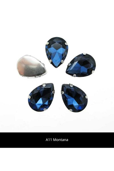 yiğit aksesuar 13X18 (1.8 cm) Montana Drop Case Planted Glass Stone 40 Pieces