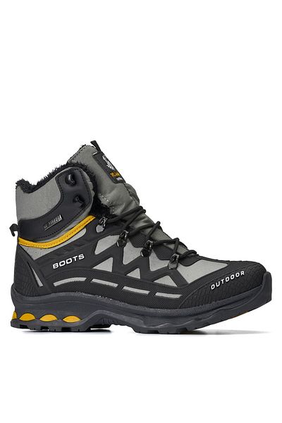 AlbiShoes Ανδρικές χειμερινές μπότες ανδρικής αντιολισθητικής σόλας, ανθεκτικές στο νερό, πεζοπορία εξωτερικού χώρου