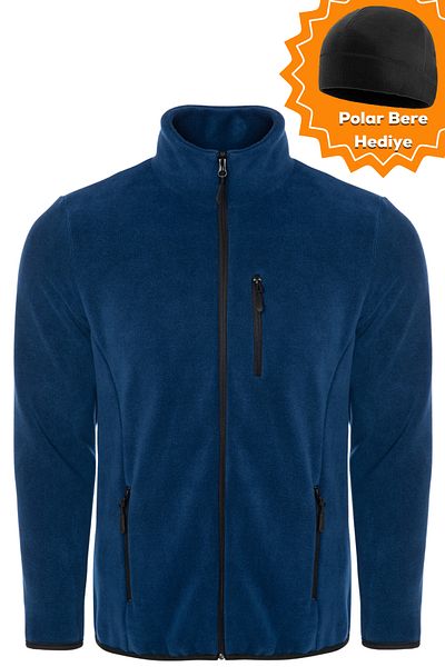 GHASSY CO. Men's Pro Windproof 5-Pocket Outdoor Full Zipper Fleece Jacket