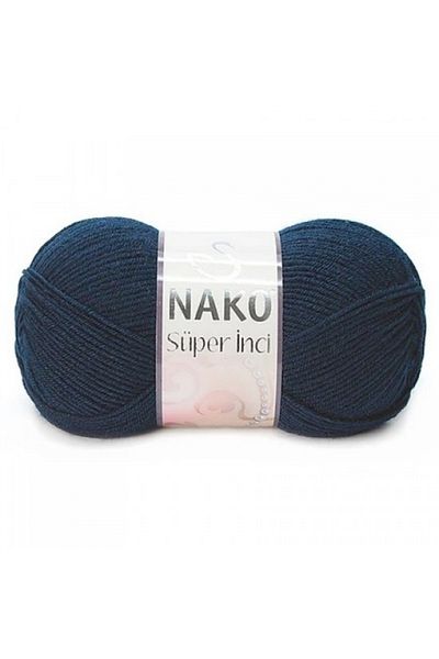 NAKO Νήματα πλεξίματος χειρός Super Pearl 100 gr Χρώμα 3088 Navy Blue