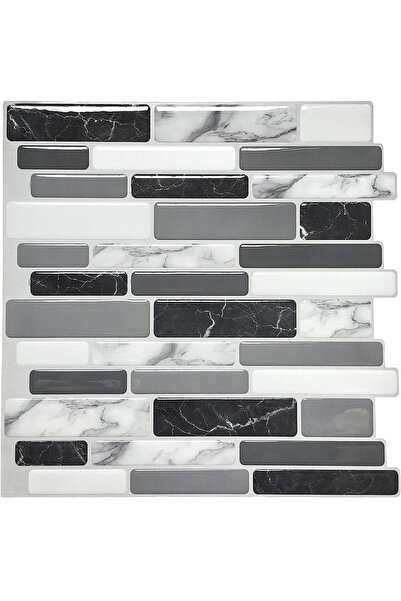 TechnoSmart 1adet 3d Kendinden Yapışkanlı 30cm×30cm Kaplama Mozaik Görünüm Duvar Sticker Mutfak