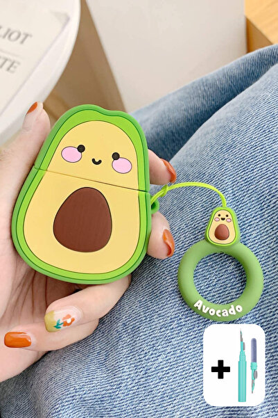 EWEC 1.And 2nd Generation Compatible Avocado Case And Turquoise 3 in 1 Bluetooth Headset Cleaning Pen Set