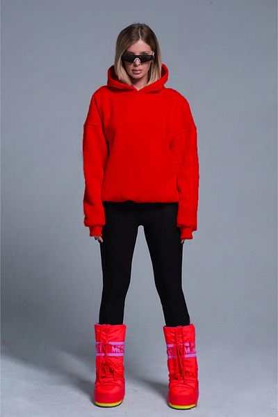 NewCabin Red Eye Printed 3 thread Sweatshirt - Raised Thick 3 thread