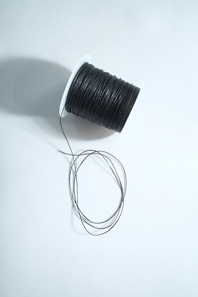 Eskişehir hobi sanat Καθαρό λινό κερωμένο σχοινί 0,5 mm 50 μέτρα Δερμάτινο ράψιμο Σχοινί κοσμήματος Σχεδιασμός Σέλας
