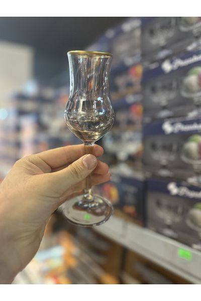 Paşabahçe Grappa Set of 6 Colorful Coffee Goblets