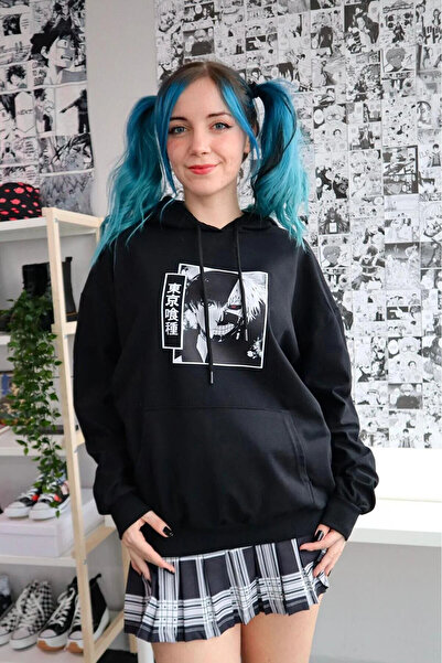 Gofeel Y2k Хараджуку Токио Аниме Детайл Овърсайз Капушонлу Тех Естетика Суитшърт