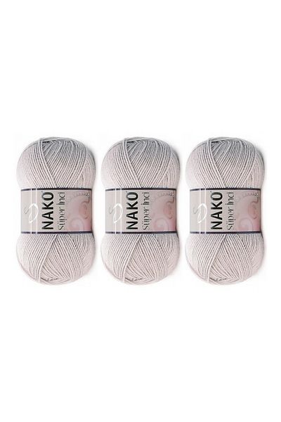 NAKO Νήματα πλεξίματος χειρός Super Pearl 100 Gr 3 ΤΕΜ