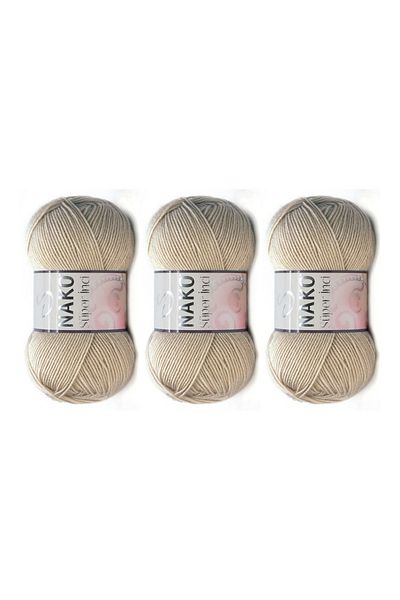NAKO Νήματα πλεξίματος χειρός Super Pearl 100 Gr 3 ΤΕΜ