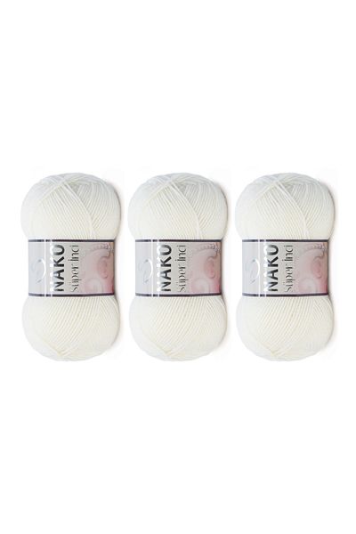 NAKO 300 Ecru Super Pearl Πλεκτό Νήμα - 100 gr, 3 Χρώματα