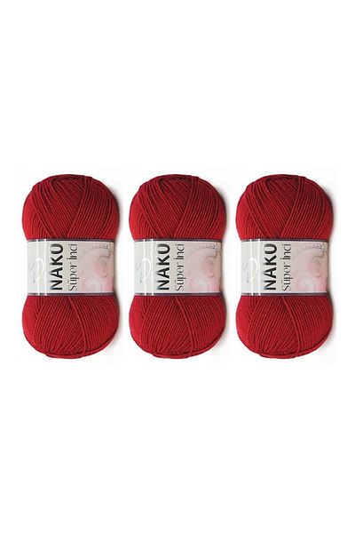 NAKO Νήματα πλεξίματος χειρός Super Pearl 100 Gr 3 ΤΕΜ
