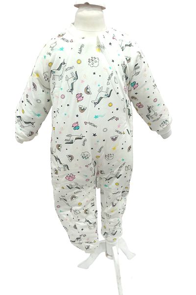 özdemirli bebe Unicorn Patterned Crew Neck Long Sleeve 2.5 Tog Children's Sleeping Bag for Ages 1-6