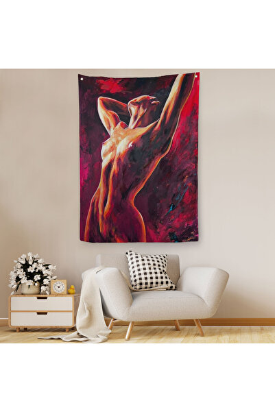 Harita Sepeti Dancing Woman Decorative Wall Cloth-Carpet-6399