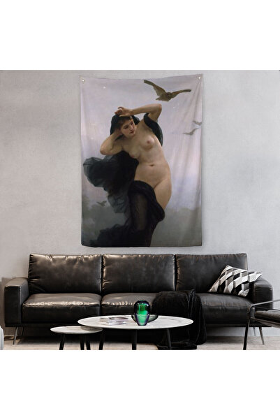 Harita Sepeti William-Adolphe Bouguereau The Night Duvar Örtüsü - Halısı-6066