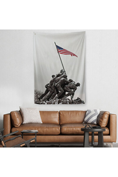 Harita Sepeti Декоративне покриття для стін «Солдати, які встановлюють американський прапор» - Килим-6228