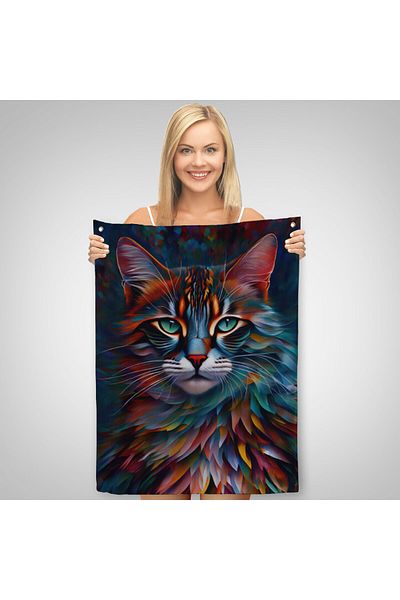 Harita Sepeti Декоративно стенно покритие с харизматична котка - Carpet-6225