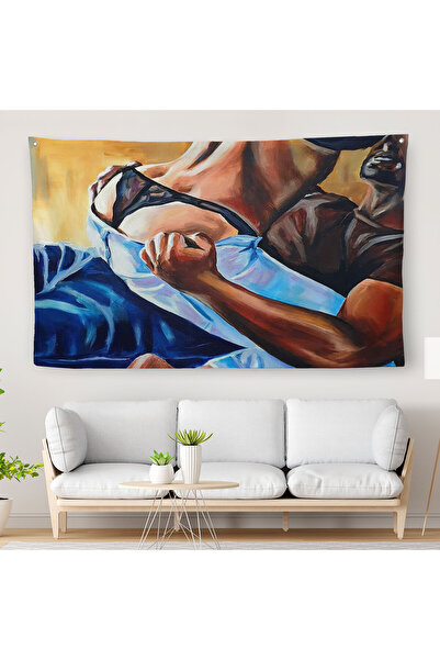 Harita Sepeti Yatak Odası Dekoratif Duvar Örtüsü-Halısı-6657