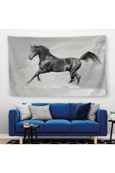 Harita Sepeti Чорний килим-покривало для стін - 6623