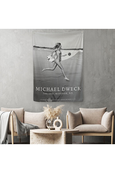 Harita Sepeti Çıplak Sörfçü Kadın Duvar Örtüsü - Halısı-5241