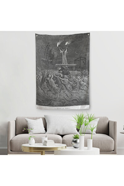 Harita Sepeti Shabbat Dance Wall Cloth - Rug, Gustave Dore-6174