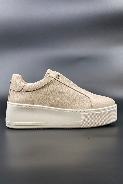 MAT Deri أحذية رياضية نسائية عارية جلد طبيعي مخفي مرن عالي النعل