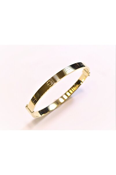 SUDEKAĞAN 14 Ayar Altın Çivili Kelepçe Bilezik